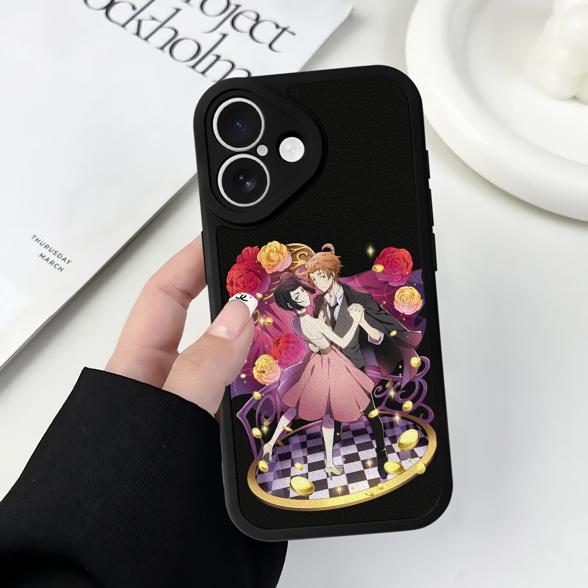 （画像用） 文豪ストレイドッグス Bungo Stray Dogs 【iPhone 16シリーズ対応】シリコンスマホケース（レザー調） 材質：シリコン